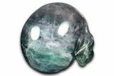 Purple/GreenBanded Fluorite Crystal Skull #382157-3